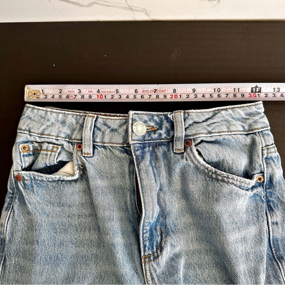 Garage Denim Wide Leg Distressed Raw Hem Jeans #30 - Picture 7 of 8